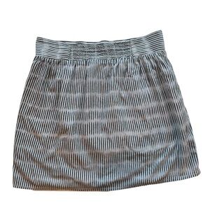 Kavu Mini Skirt Womens Size Small Lined Stripe Gray White Pockets Summer Spring